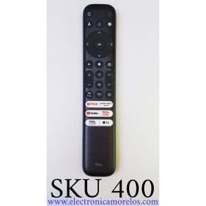 CONTROL REMOTO PARA SMART TV TCL, CON COMANDO DE VOZ (( NUEVO Y ORIGINAL)) / 21001-000099 / 20231211 / RC813 FMB1 / W8U-RC813 / 25533-RC813 / MODELOS 85S450G / 40S350G / 43Q51BG / 50S450GCA / 43S470GCA  / MAS MODELOS EN DESCRIPCION...